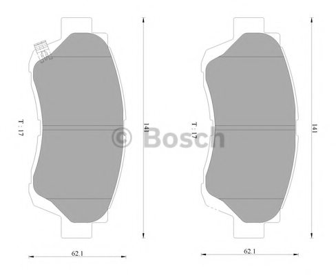 BOSCH 0 986 AB2 068 Brake Pad Set, disc brake